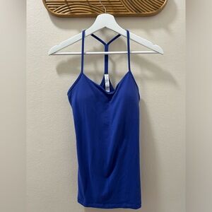 Lululemon power Y tank top sapphire blue size 6